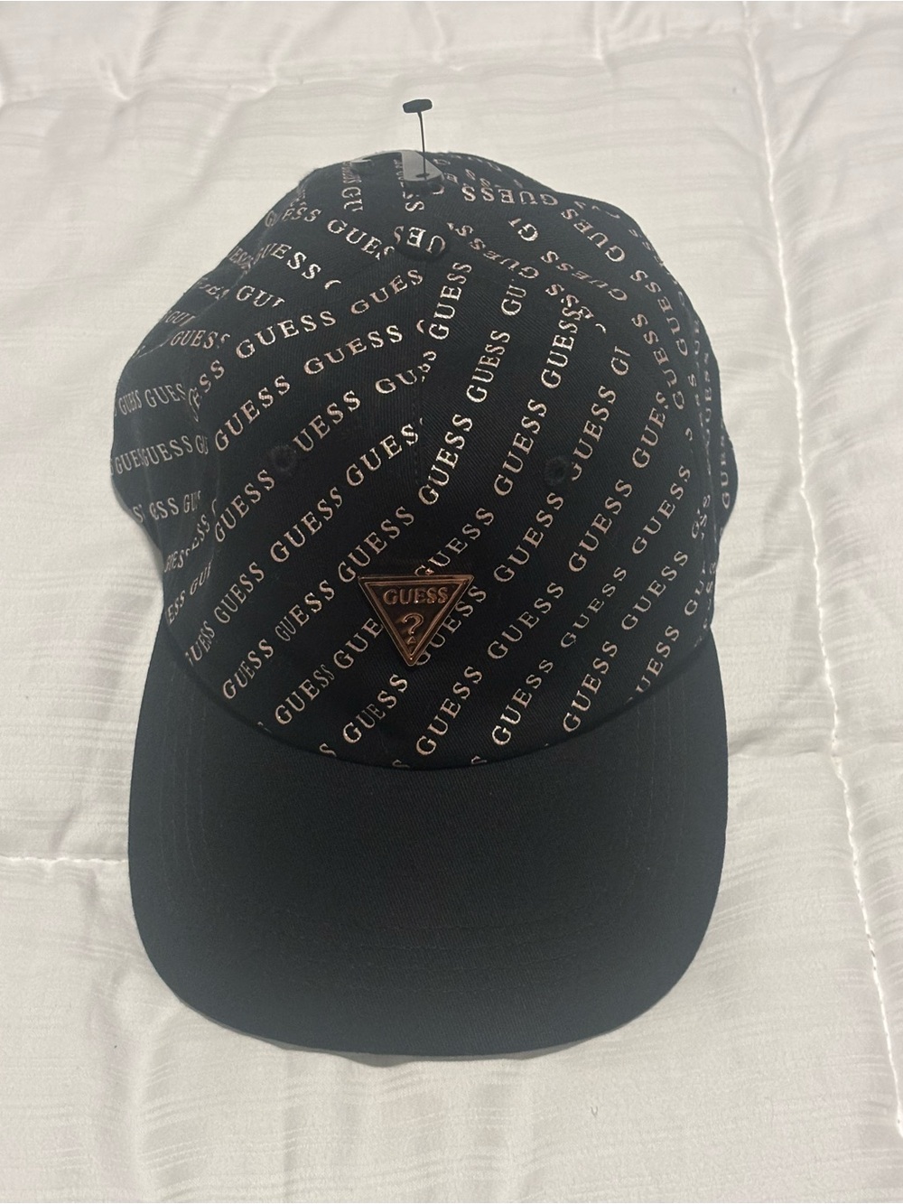New Guess AOP Logo Spellout Hat